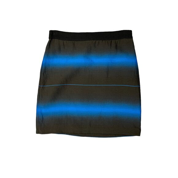 Marc by Marc Jacobs Skirt Womens 2 Black Harbor Lida Striped Silk Blend Back Zip - Picture 1 of 11